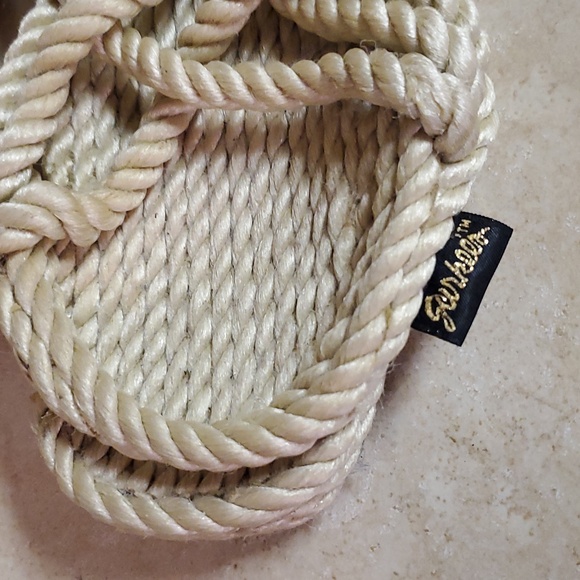 Gurkees Cream Rope Sandals - Picture 3 of 3